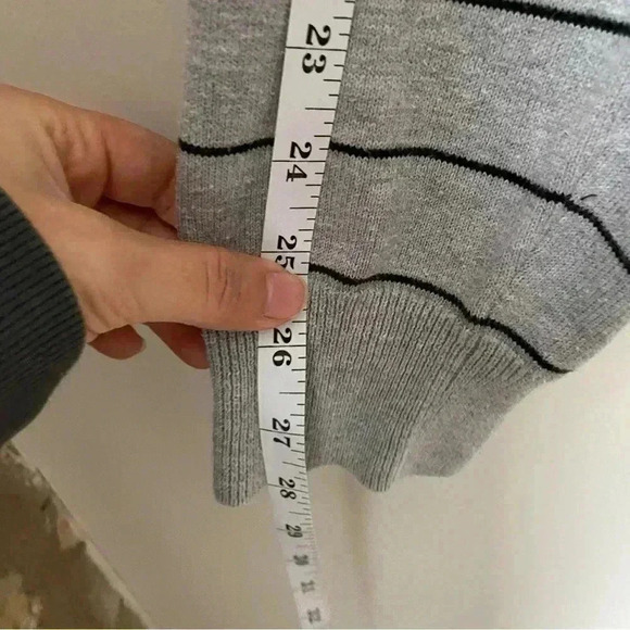 Merona Boys’ Large Striped Cardigan Sweater - Fits Women’s M/L - Picture 9 of 10